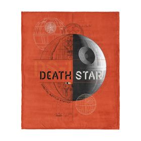 Star Wars Classic Death Star Blueprint Silk Touch Throw Blanket 40 x 50 inches