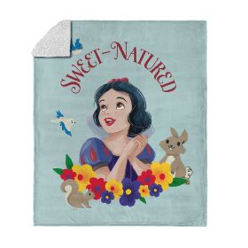Disney Snow White Sweet Natured Silk Touch Sherpa Throw Blanket 50 x 60 inches